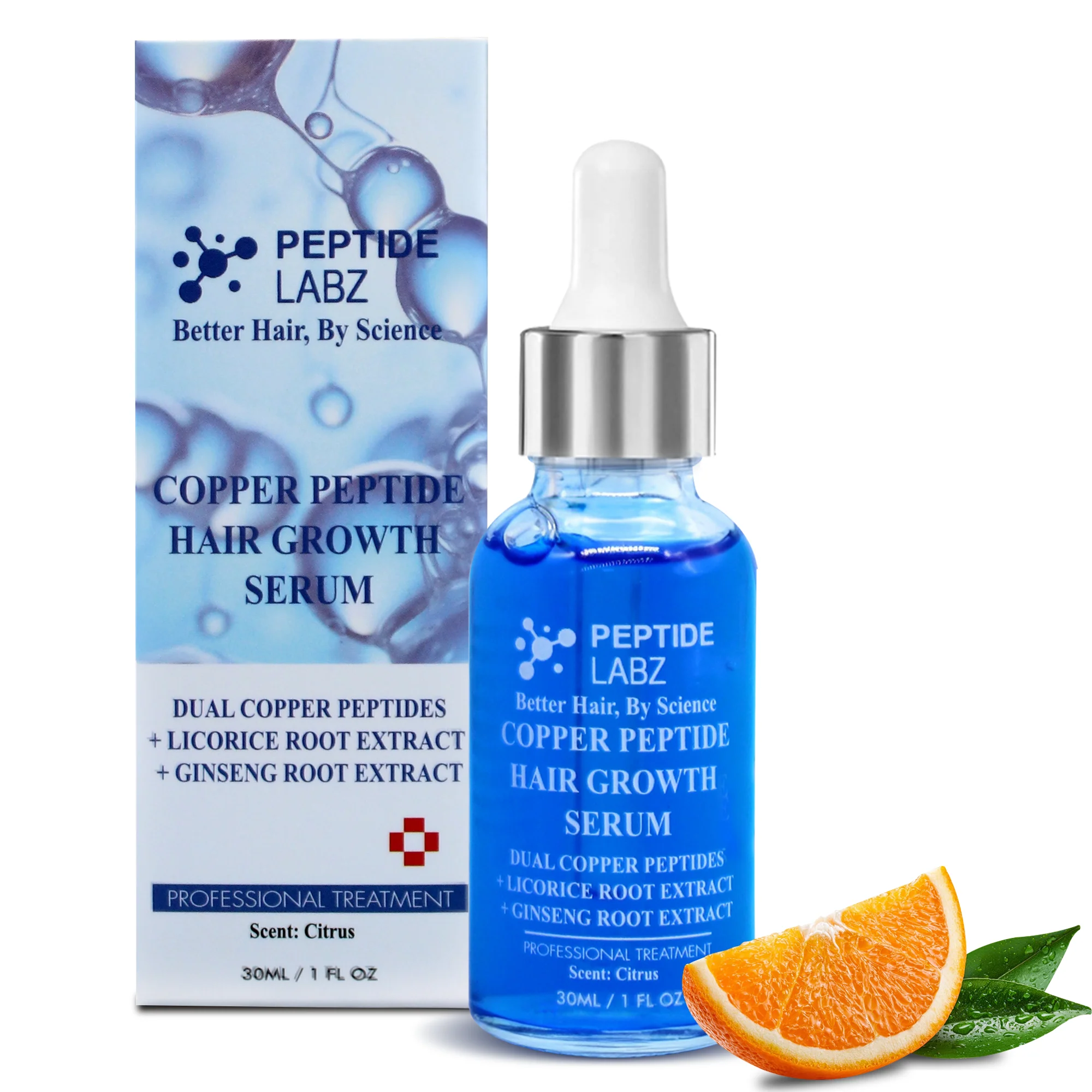 Copper Peptide Hair Growth Treatment Serum, GHK-Cu and AHK-Cu, Licorice Extract,1oz - Image 8