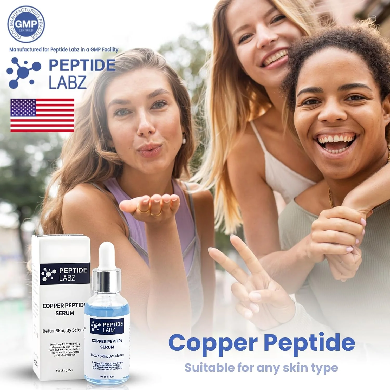 Copper Peptide Serum for Face - Anti Wrinkle - Increase Collagen - Anti Aging for Skin, 1 Fluid Ounce - Image 4