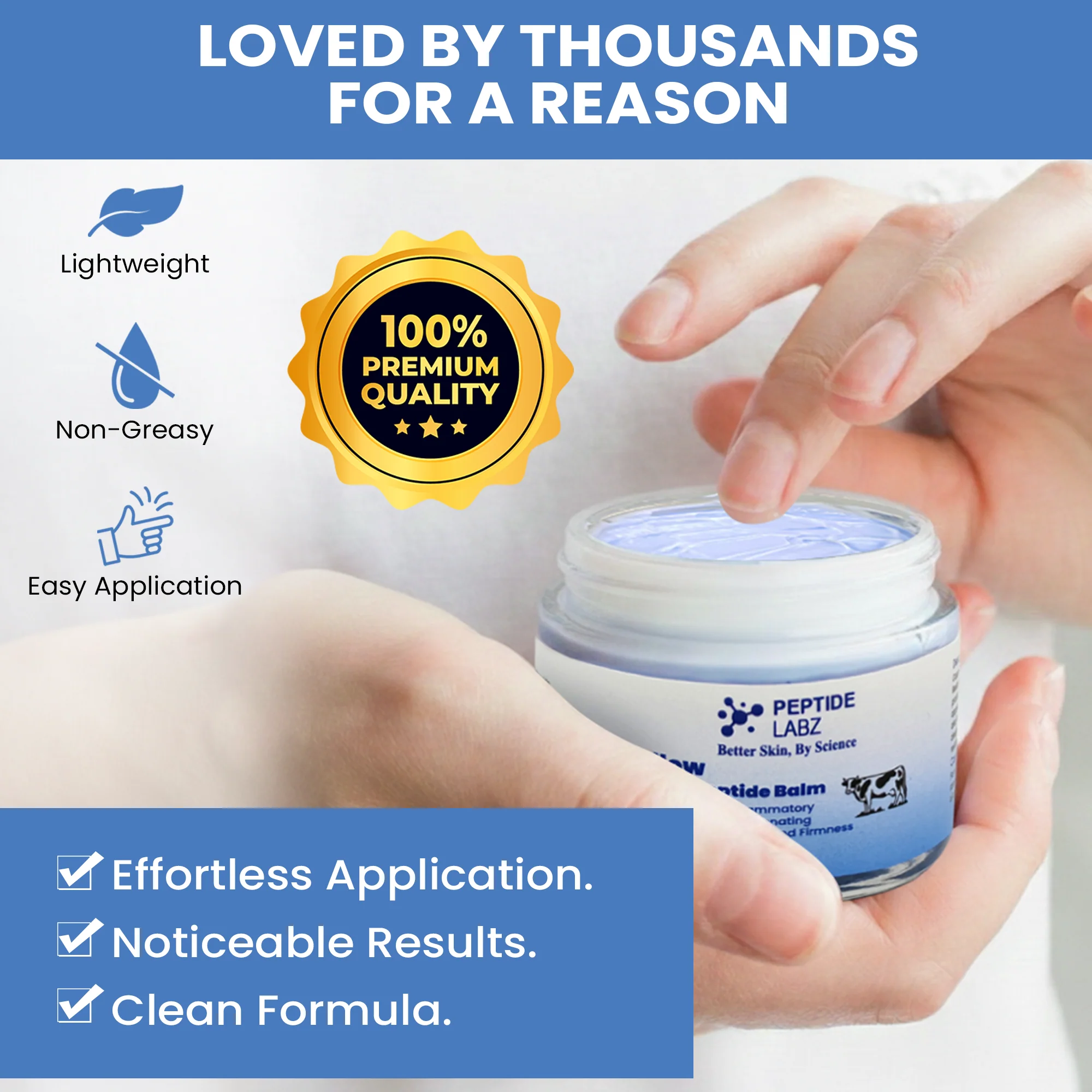 Copper Peptide Tallow Balm – Copper Tripeptide-1 (GHK-Cu), Grass-Fed Tallow, Honey Extract & Licorice Root - Image 3