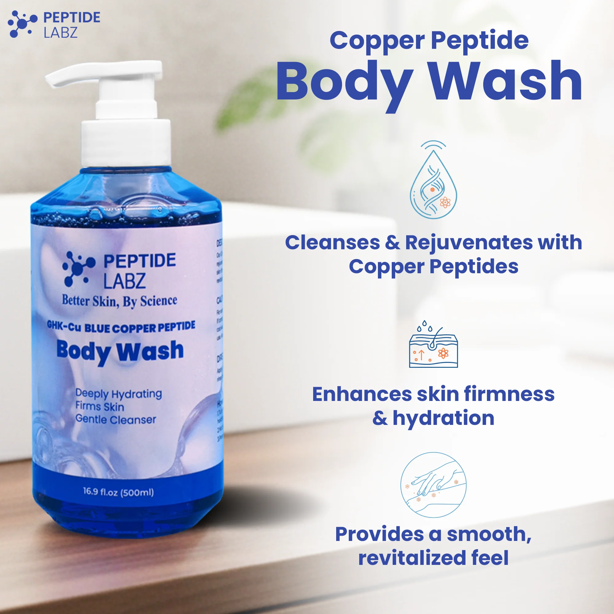 Copper Peptide Body Wash | Anti-Aging, Skin Firming & Hydration | Peptide Labz - Image 3