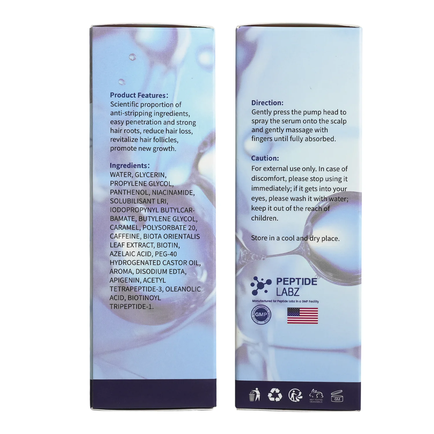 Hair Growth Serum Spray with Peptides, Acetyl Tetrapeptide-3, Biotin-GHK, Licorice Root Extract and Caffeine - Image 13