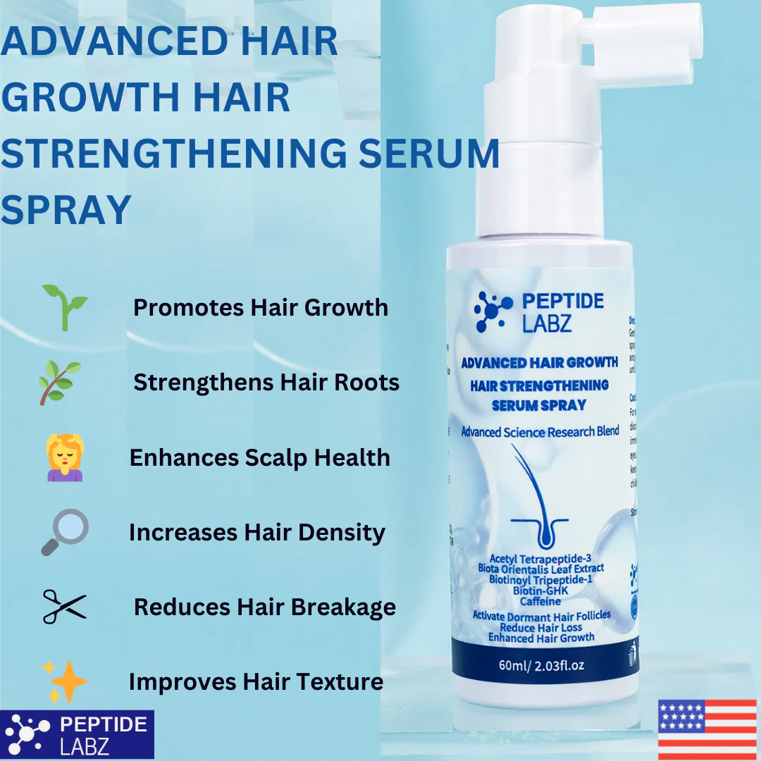Hair Growth Serum Spray with Peptides, Acetyl Tetrapeptide-3, Biotin-GHK, Licorice Root Extract and Caffeine - Image 5