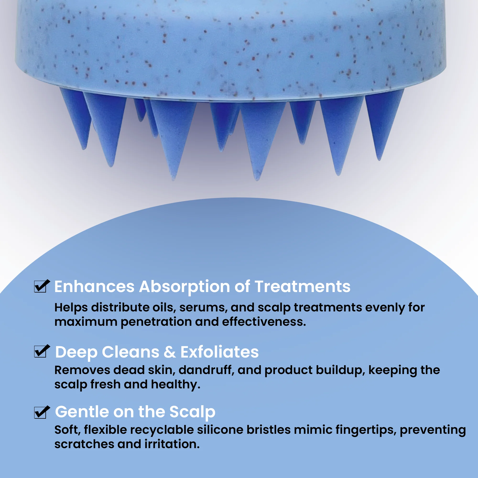 Scalp Massager Shampoo Brush – Eco-Friendly Wheat Straw & Silicone Bristles - Image 5